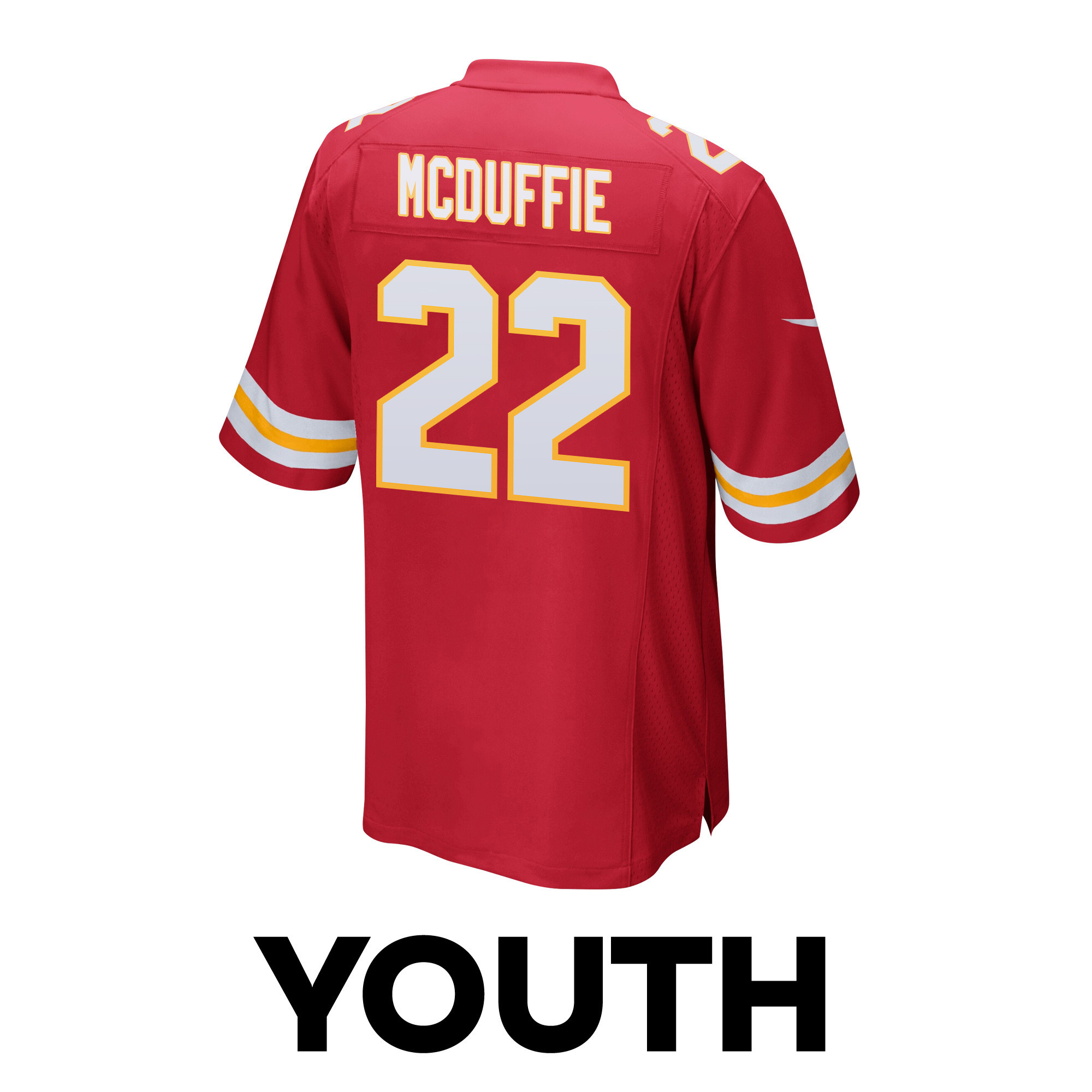 Trent McDuffie 22 Kansas City Chiefs Super Bowl LVIII Champions 4X Game YOUTH Jersey - Red JS7952 Saliibo - Image 3