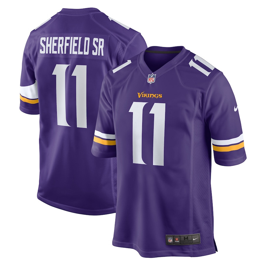 Trent Sherfield Sr. 11 Minnesota Vikings Game Men Jersey - Purple JS5951 Saliibo