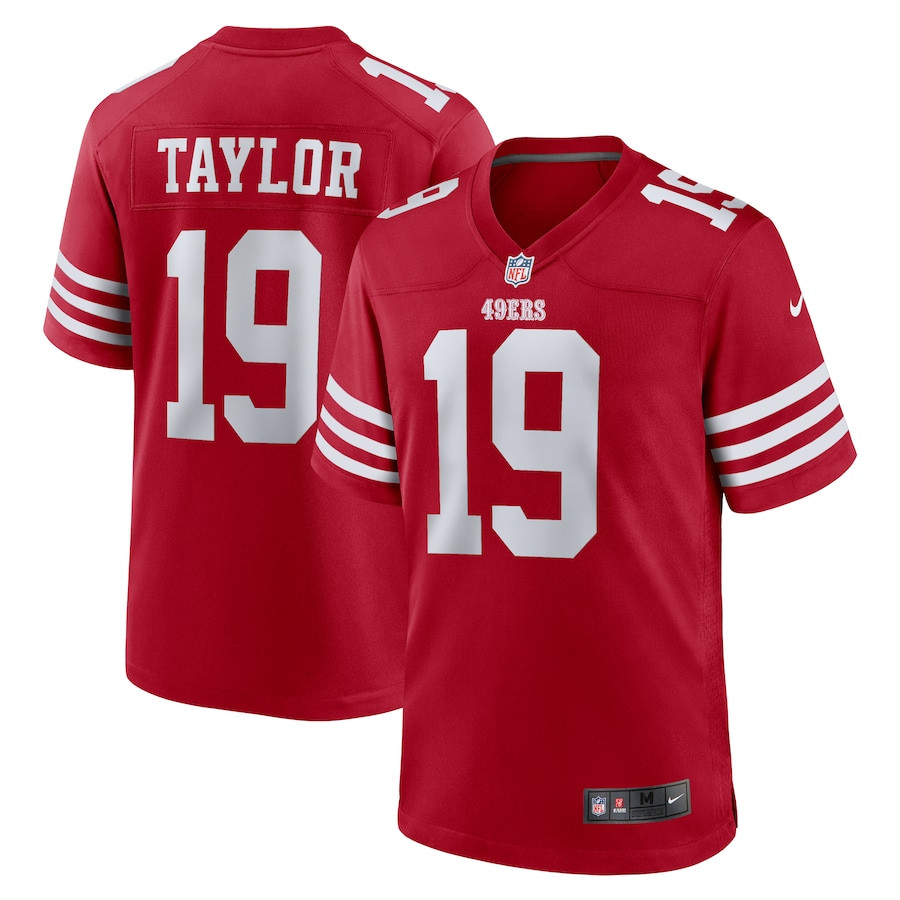 Trent Taylor 19 San Francisco 49ers Team Game Men Jersey - Scarlet JS1409 Saliibo