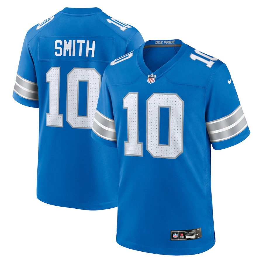 Tre'Quan Smith 10 Detroit Lions Game Men Jersey - Blue JS4566 Saliibo
