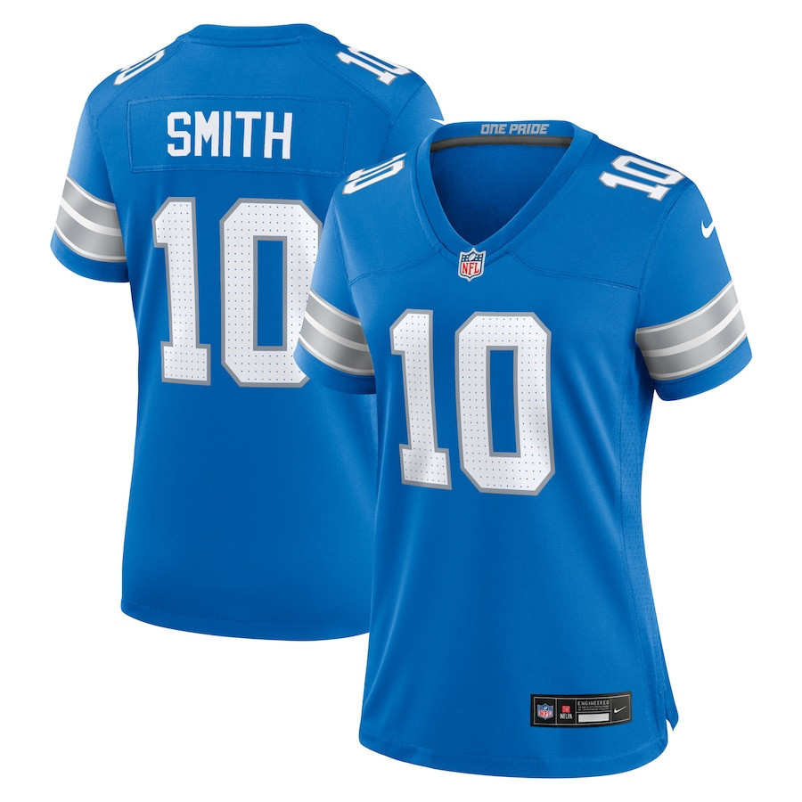 Tre'Quan Smith 10 Detroit Lions Women's Game Jersey - Blue JS8619 Saliibo