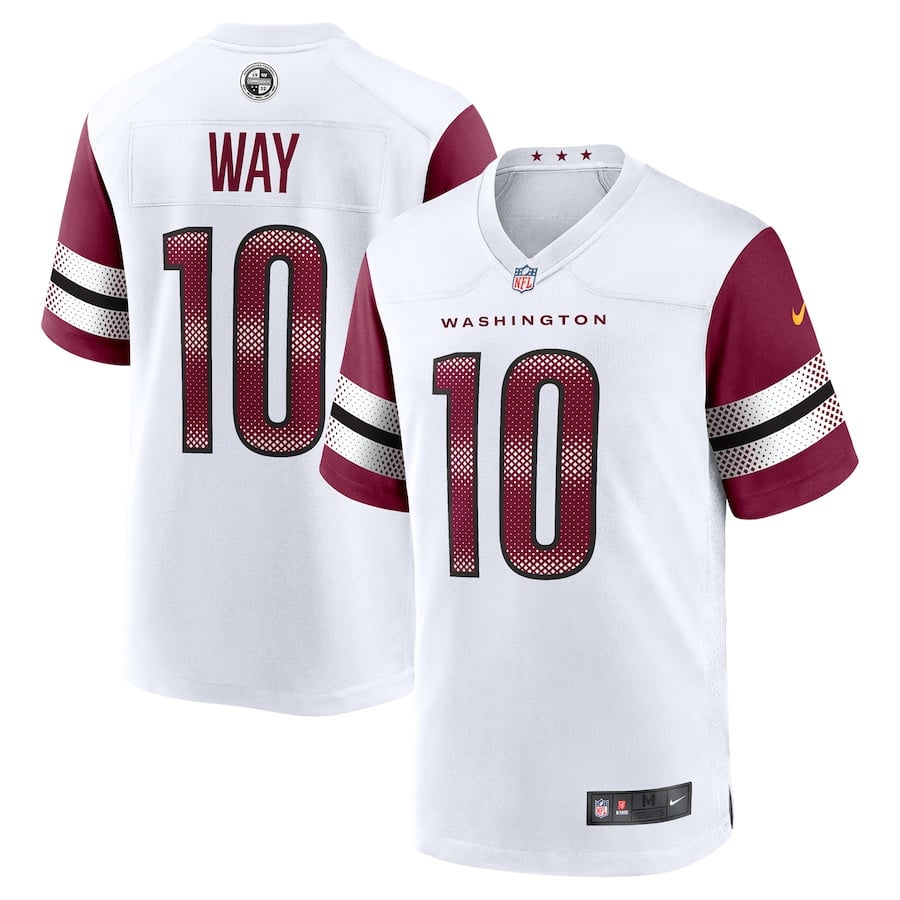 Tress Way 10 Washington Commanders Game Men Jersey - White JS5205 Saliibo
