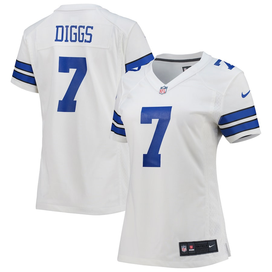 Trevon Diggs 7 Dallas Cowboys Women Game Jersey - White JS2372 Saliibo