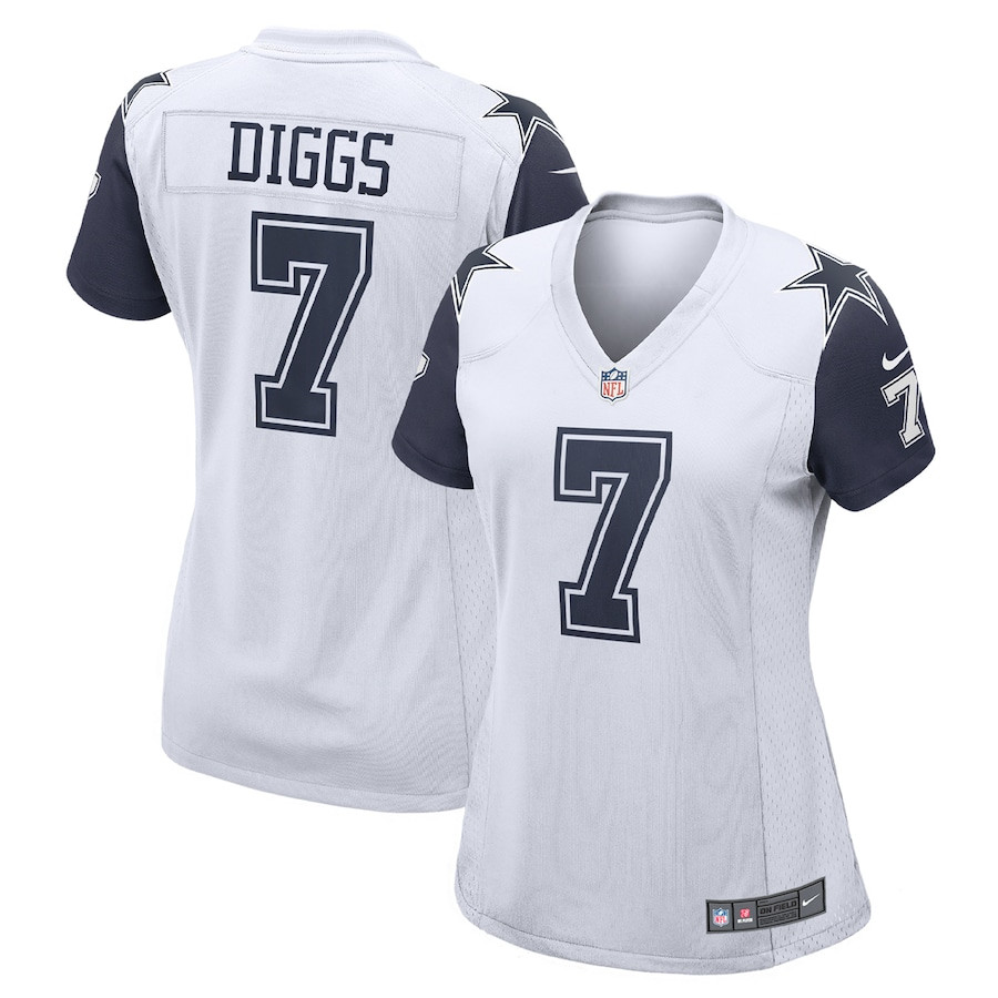 Trevon Diggs 7 Dallas Cowboys Women Team Game Jersey - White JS3586 Saliibo