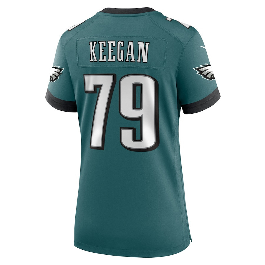 Trevor Keegan #79 Philadelphia Eagles Super Bowl LIX Women's Jersey - Midnight Green JS9996 Saliibo - Image 3