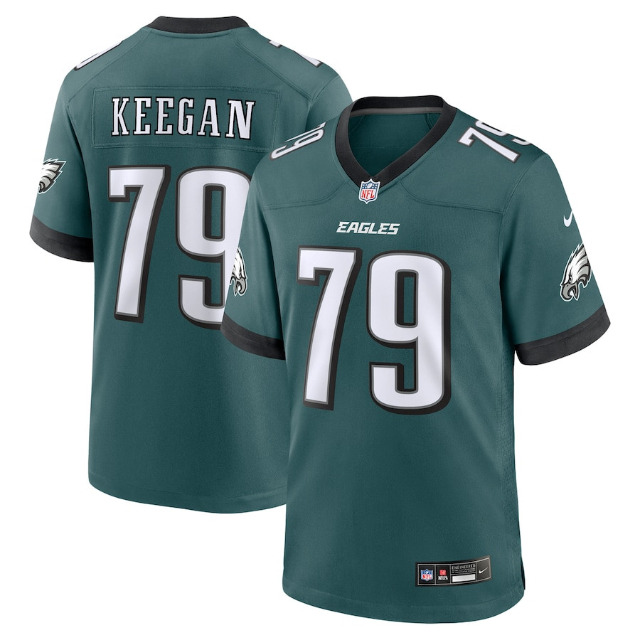 Trevor Keegan 79 Philadelphia Eagles Team Game Men Jersey - Midnight Green JS8059 Saliibo
