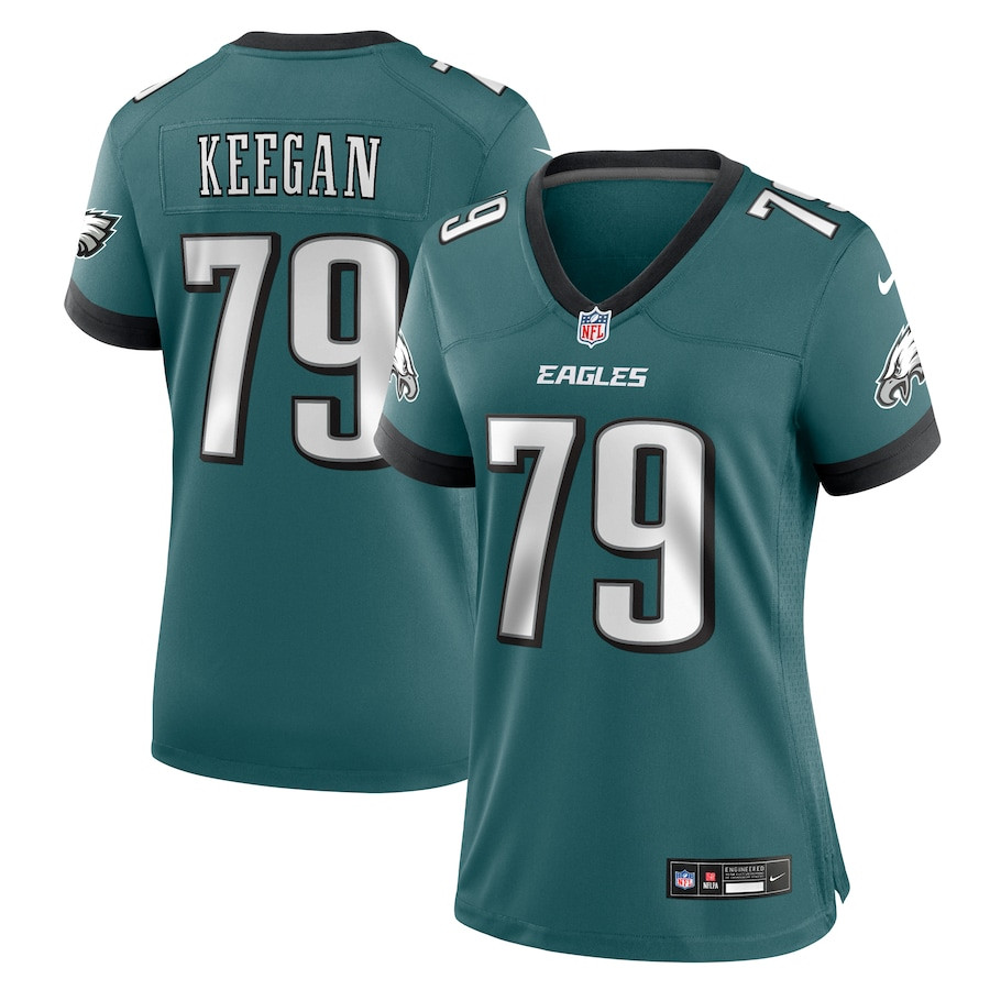 Trevor Keegan 79 Philadelphia Eagles Women's Team Game Jersey - Midnight Green JS4414 Saliibo