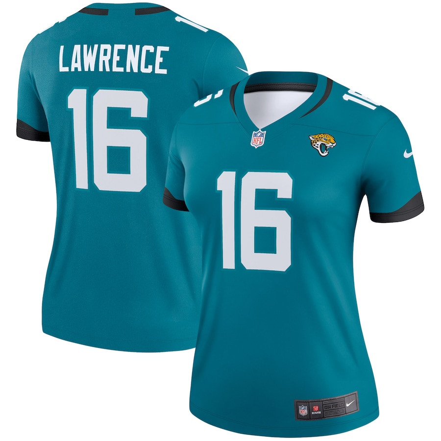 Trevor Lawrence 16 Jacksonville Jaguars Women Legend Jersey - Teal JS3673 Saliibo