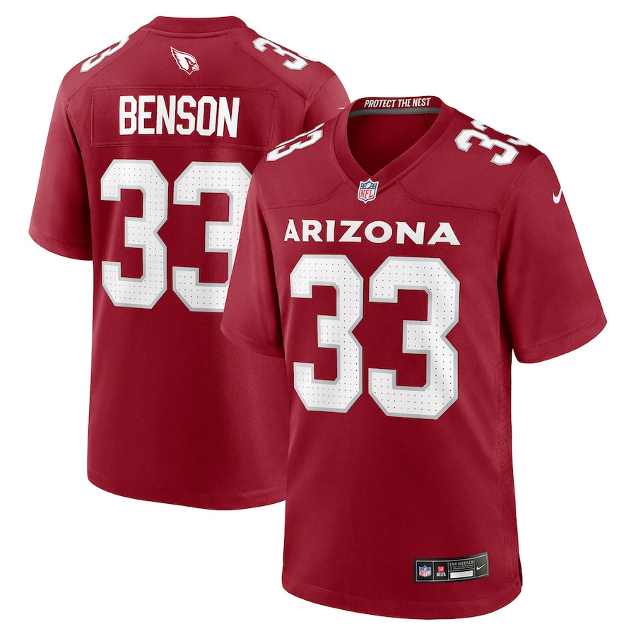 Trey Benson 33 Arizona Cardinals Team Game Men Jersey - Cardinal JS8186 Saliibo