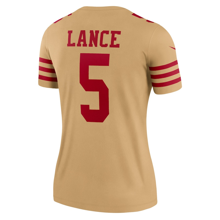 Trey Lance 5 San Francisco 49ers Women Team Inverted Legend Jersey - Gold JS6875 Saliibo - Image 3