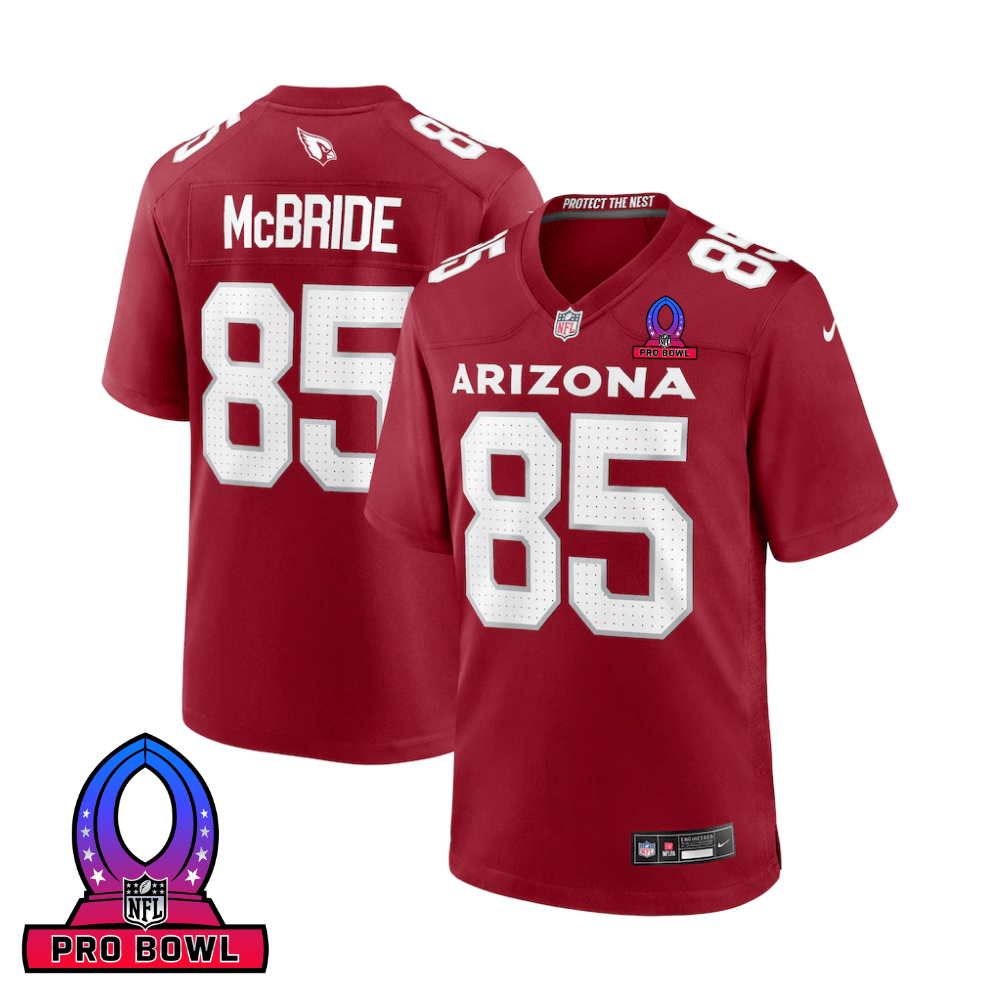 Trey McBride 85 Arizona Cardinals 2025 Pro Bowl Patch Game Men Jersey - Cardinal JS4984 Saliibo