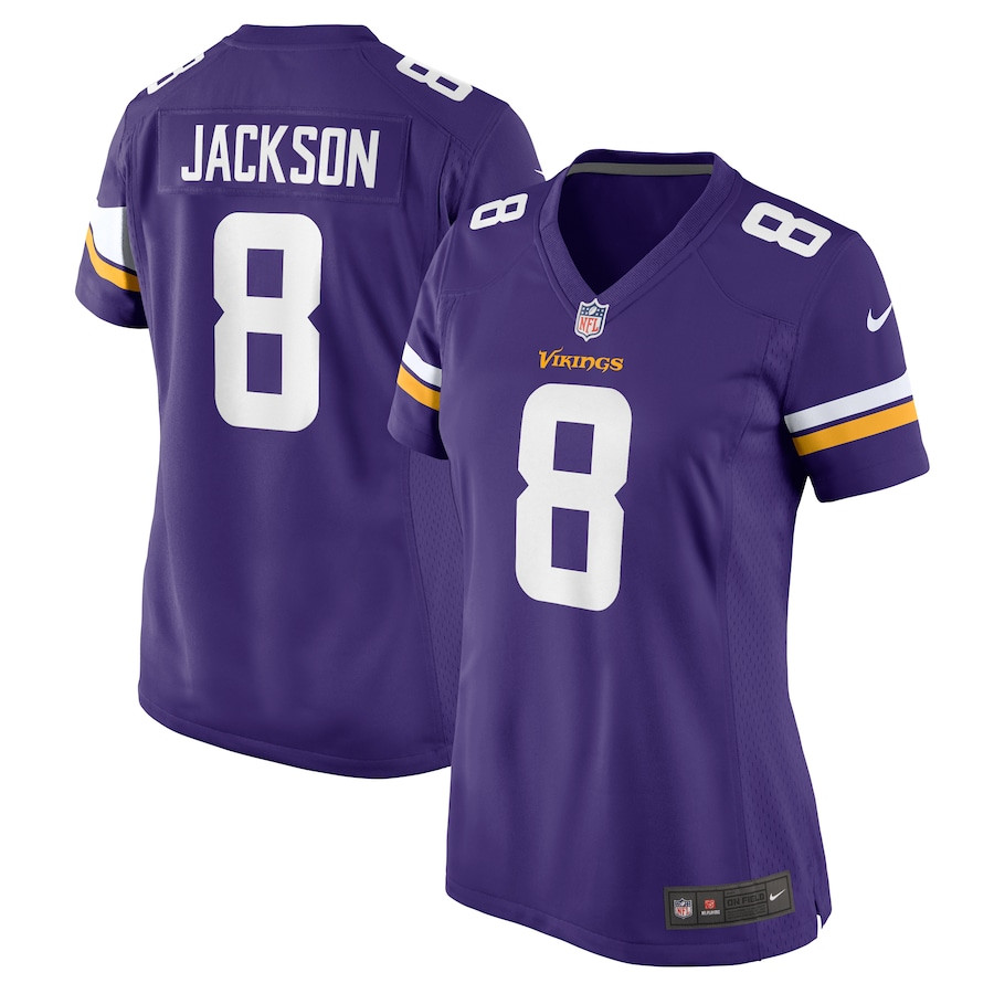 Trishton Jackson 8 Minnesota Vikings Women's Game Jersey - Purple JS1760 Saliibo