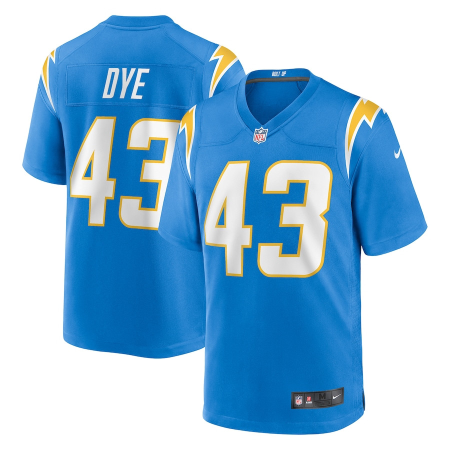 Troy Dye 43 Los Angeles Chargers Team Game Men Jersey - Powder Blue JS9770 Saliibo