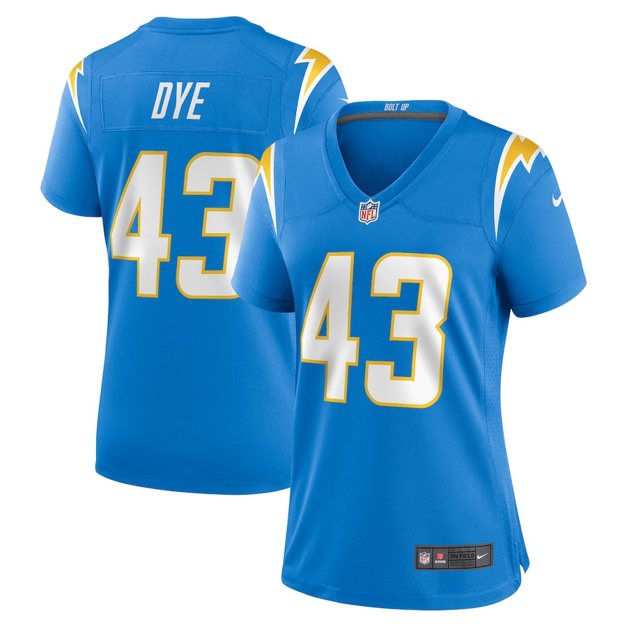 Troy Dye 43 Los Angeles Chargers Women's Game Jersey - Powder Blue JS2680 Saliibo