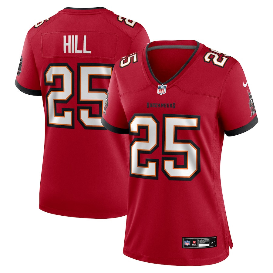 Troy Hill 25 Tampa Bay Buccaneers Women's Game Jersey - Red JS1390 Saliibo
