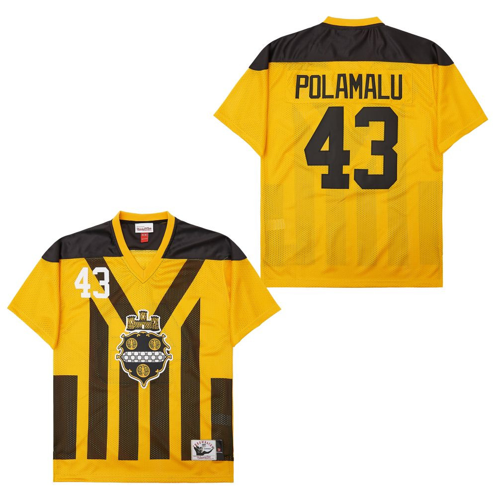 Troy Polamalu 43 Pittsburgh Steelers Retro Throwback Legacy Men Jersey - Black/Yellow JS6451 Saliibo