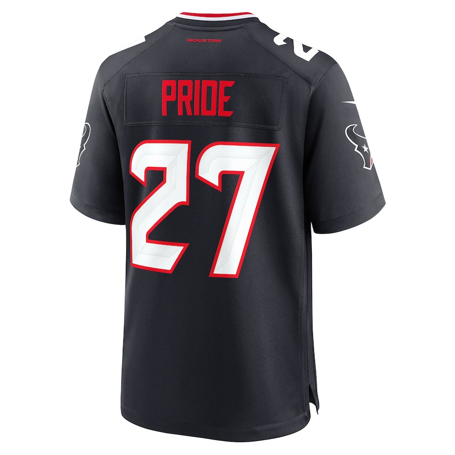 Troy Pride 27 Houston Texans Team Game Men Jersey - Navy JS6014 Saliibo - Image 3