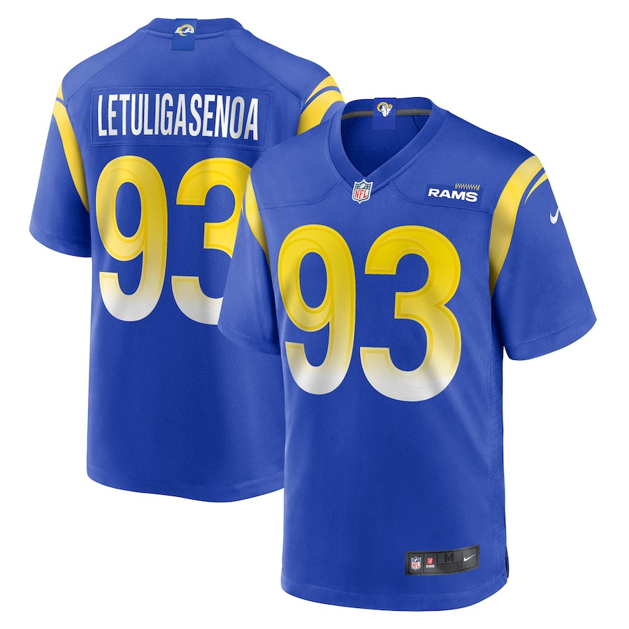 Tuli Letuligasenoa 93 Los Angeles Rams Game Men Jersey - Royal JS2461 Saliibo