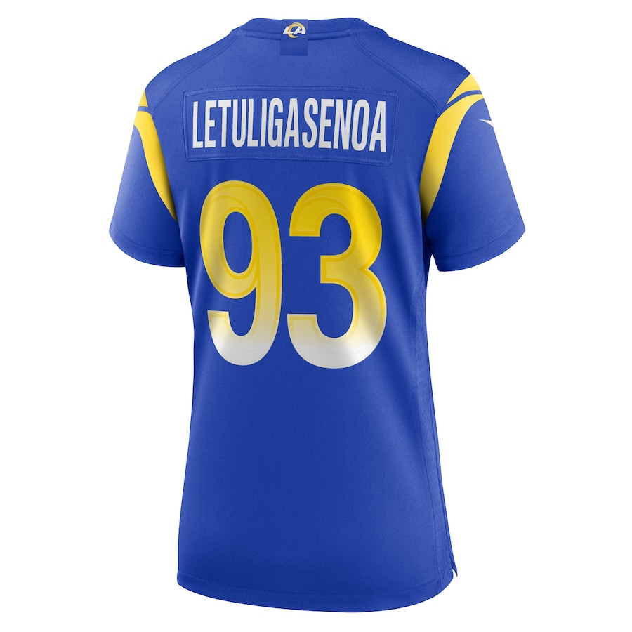 Tuli Letuligasenoa 93 Los Angeles Rams Women's Game Jersey - Royal JS2309 Saliibo - Image 3