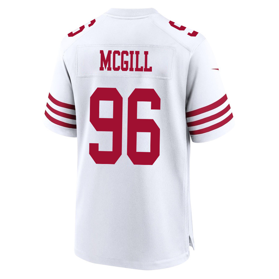 T.Y. McGill 96 San Francisco 49ers NFC Champions Patch Game Men Jersey - White JS3573 Saliibo - Image 3