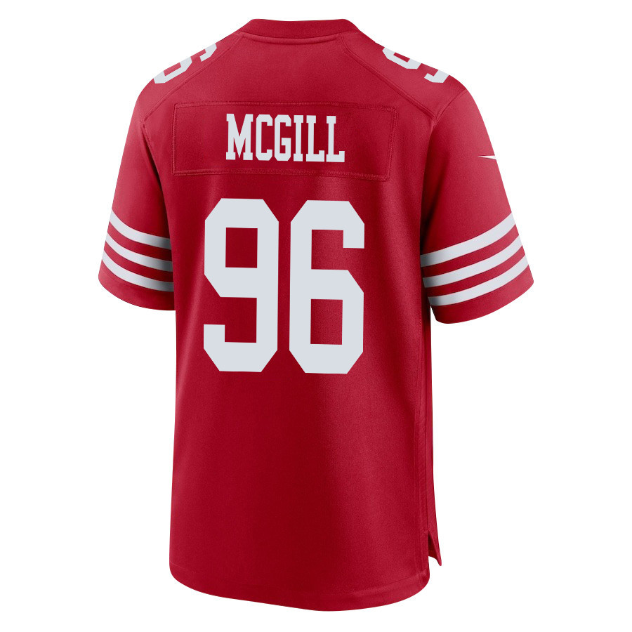 T.Y. McGill 96 San Francisco 49ers Super Bowl LVIII Patch Game Men Jersey - Scarlet JS3455 Saliibo - Image 3