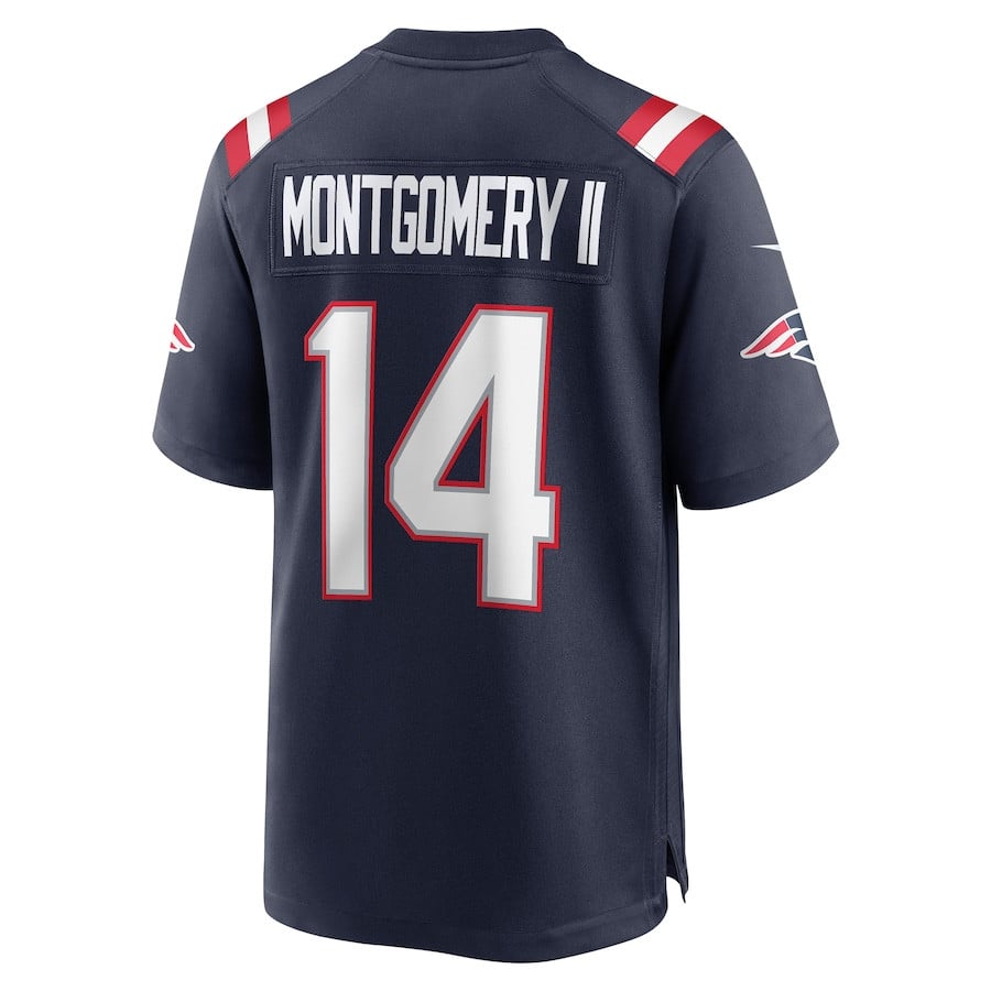 Ty Montgomery 14 New England Patriots Men Game Jersey - Navy JS5820 Saliibo - Image 3