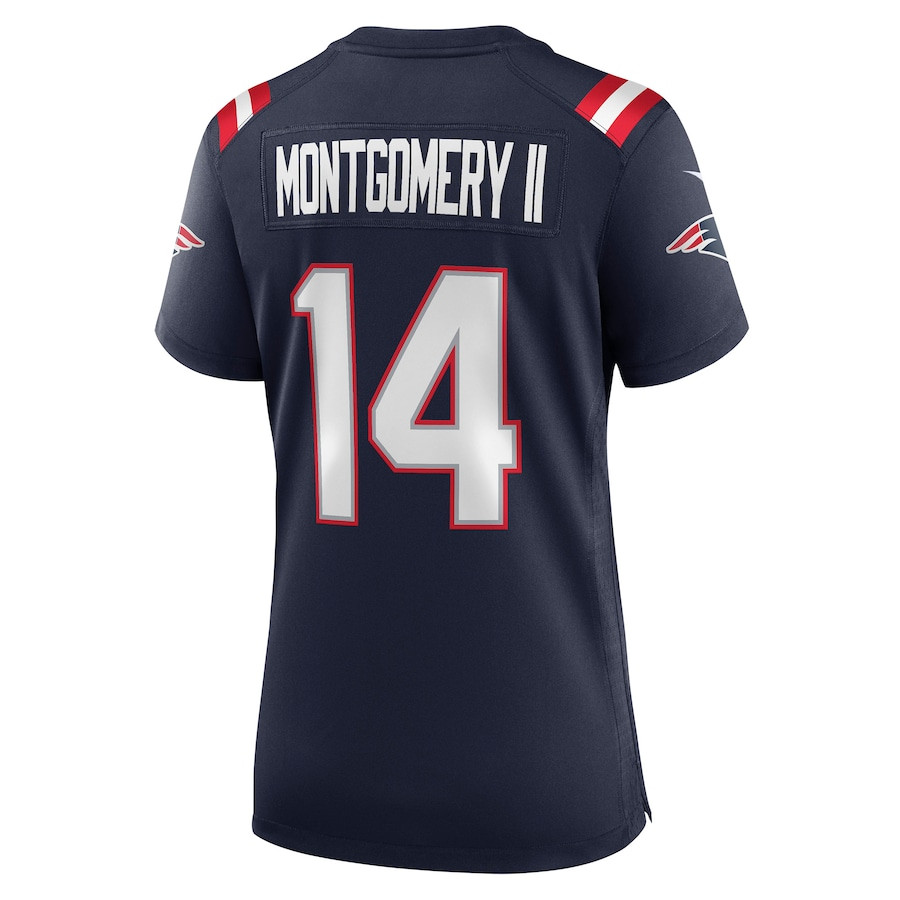 Ty Montgomery 14 New England Patriots Women Game Jersey - Navy JS6046 Saliibo - Image 3