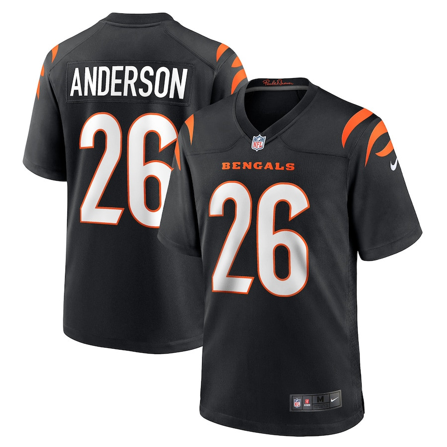 Tycen Anderson 26 Cincinnati Bengals Team Game Men Jersey - Black JS7301 Saliibo