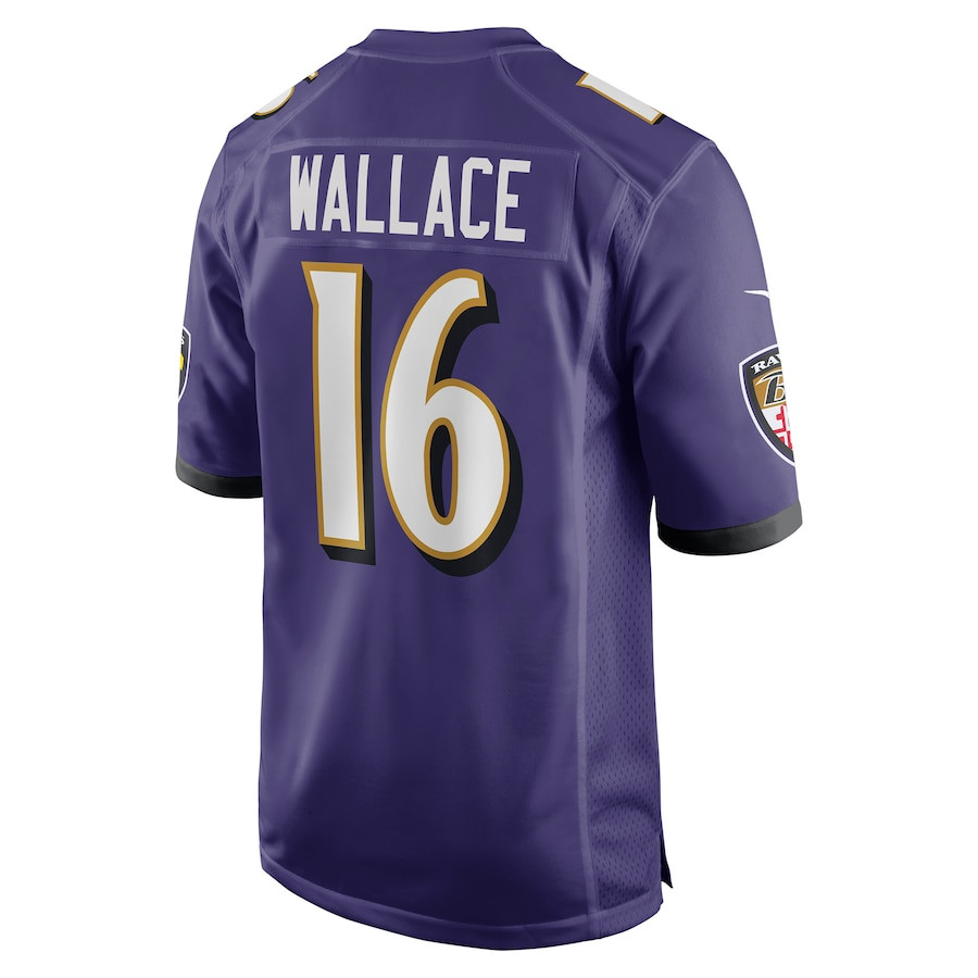 Tylan Wallace 16 Baltimore Ravens Men Game Jersey - Purple JS9378 Saliibo - Image 3