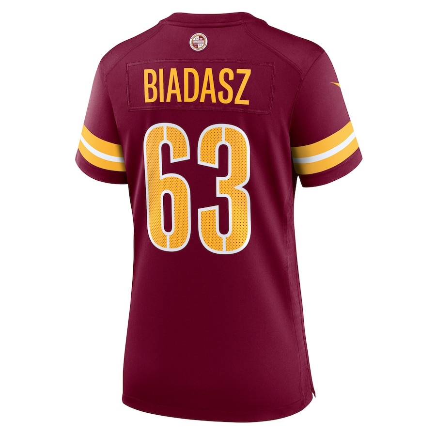 Tyler Biadasz 63 Washington Commanders Women's Game Jersey - Burgundy JS4014 Saliibo - Image 3