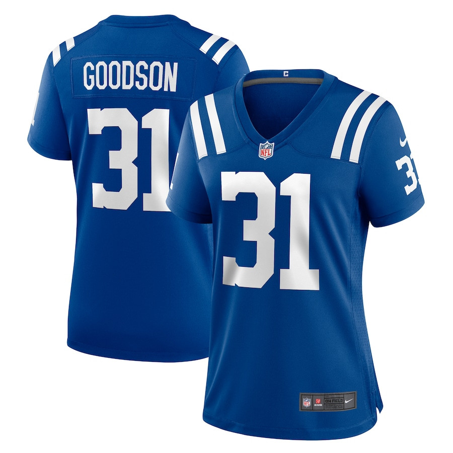 Tyler Goodson 31 Indianapolis Colts Women's Game Jersey - Royal JS6324 Saliibo