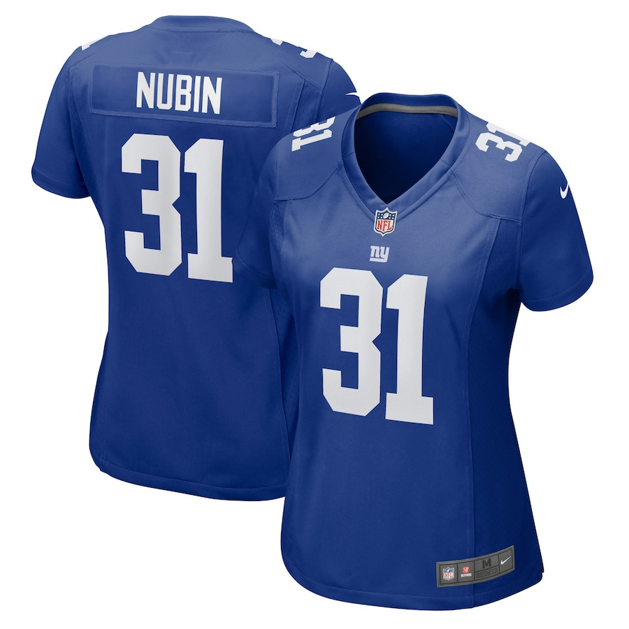 Tyler Nubin 31 New York Giants Women's Game Jersey - Royal JS4496 Saliibo
