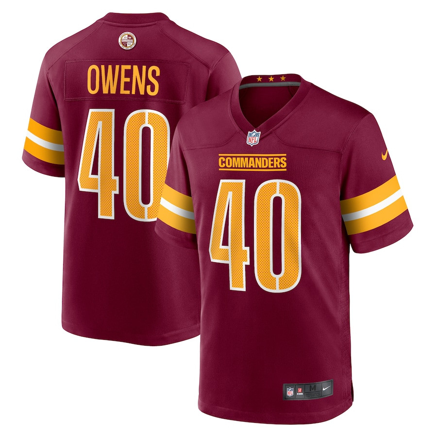 Tyler Owens 40 Washington Commanders Game Men Jersey - Burgundy JS8816 Saliibo