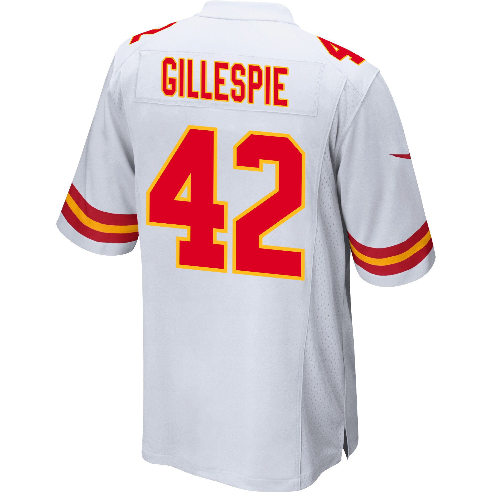 Tyree Gillespie 42 Kansas City Chiefs Super Bowl LVIII Champions 4X Game Men Jersey - White JS4360 Saliibo - Image 3