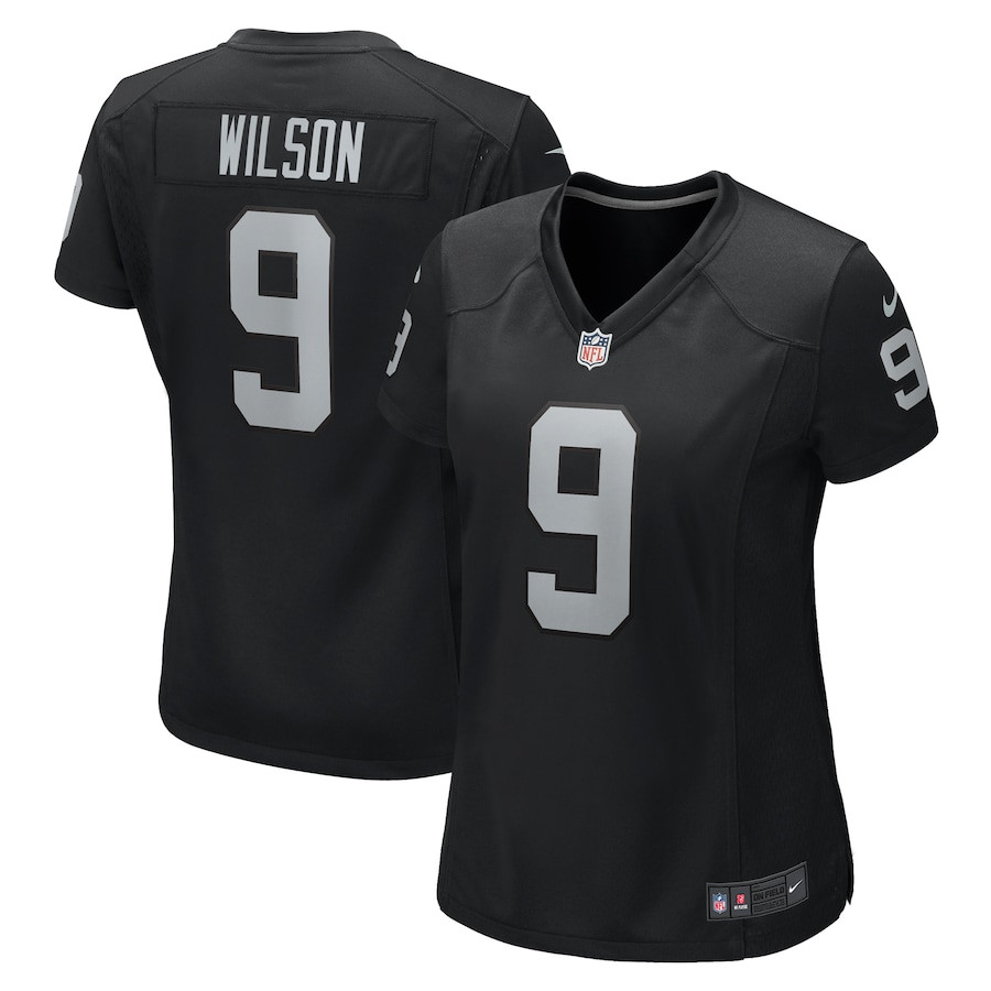 Tyree Wilson 9 Las Vegas Raiders Women's Team Game Jersey - Black JS6082 Saliibo