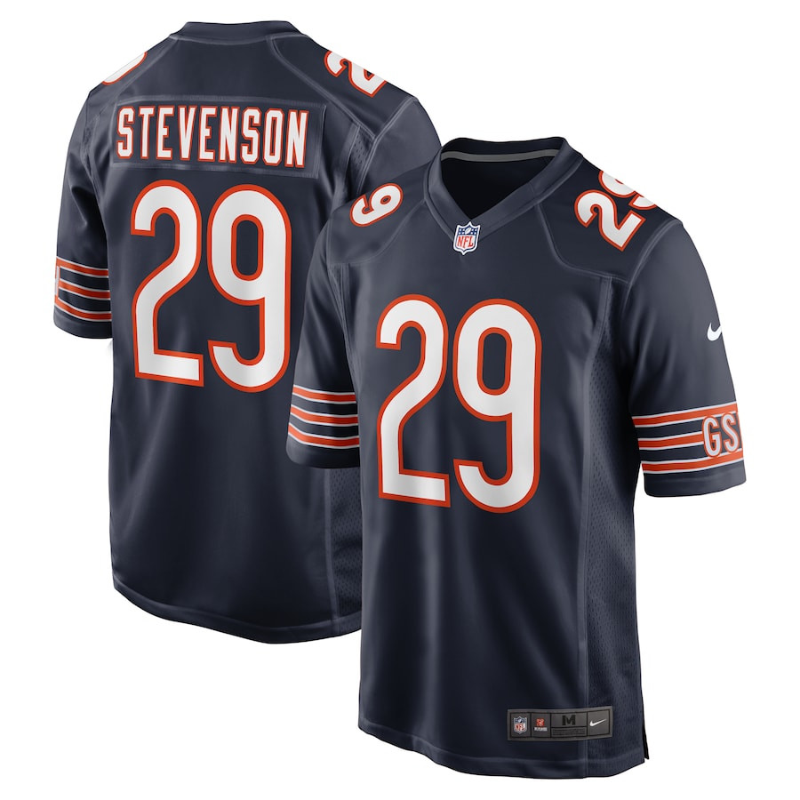Tyrique Stevenson 29 Chicago Bears Game Men Jersey - Navy JS6416 Saliibo