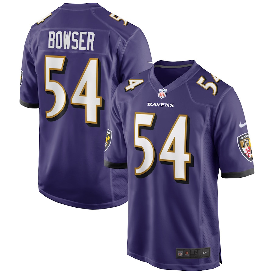 Tyus Bowser 54 Baltimore Ravens Men Game Jersey - Purple JS8803 Saliibo