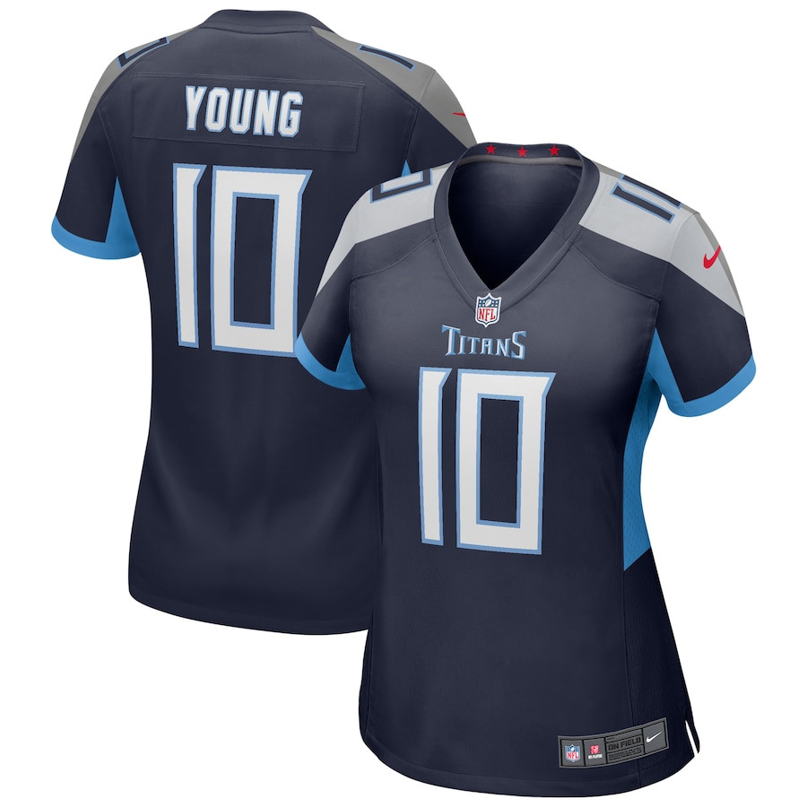 Vince Young 10 Tennessee Titans Women Game Retired Jersey - Navy JS6090 Saliibo