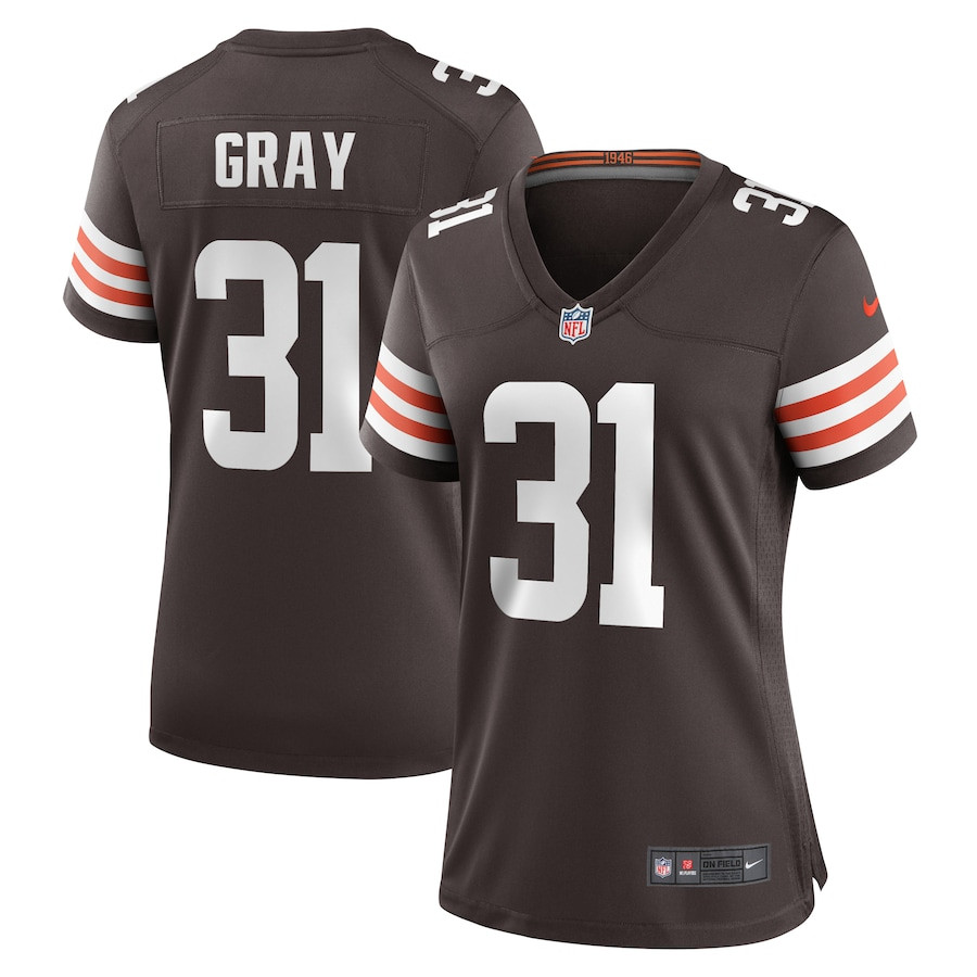 Vincent Gray 31 Cleveland Browns Game Women Jersey - Brown JS5025 Saliibo
