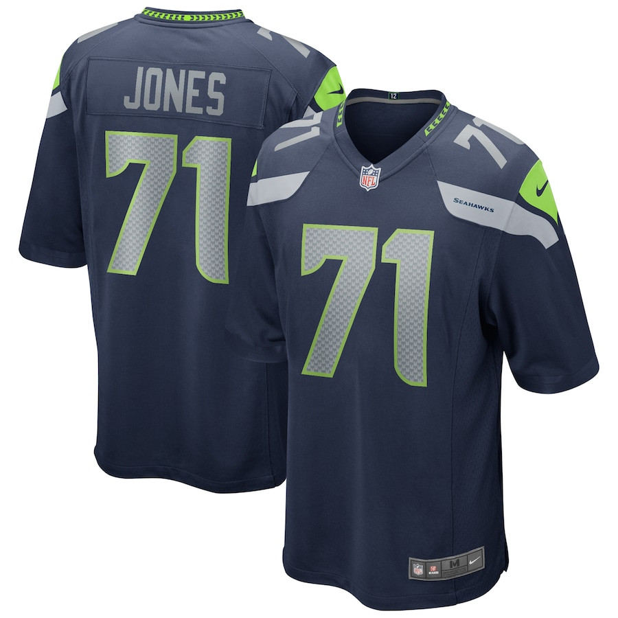 Walter Jones 71 Seattle Seahawks Men Game Retired Jersey - College Navy JS3862 Saliibo