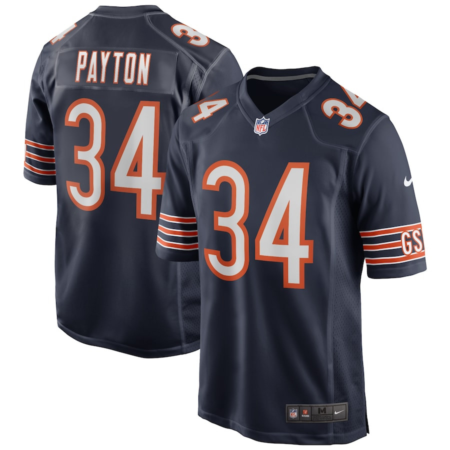 Walter Payton 34 Chicago Bears Men Game Retired Jersey - Navy JS3415 Saliibo