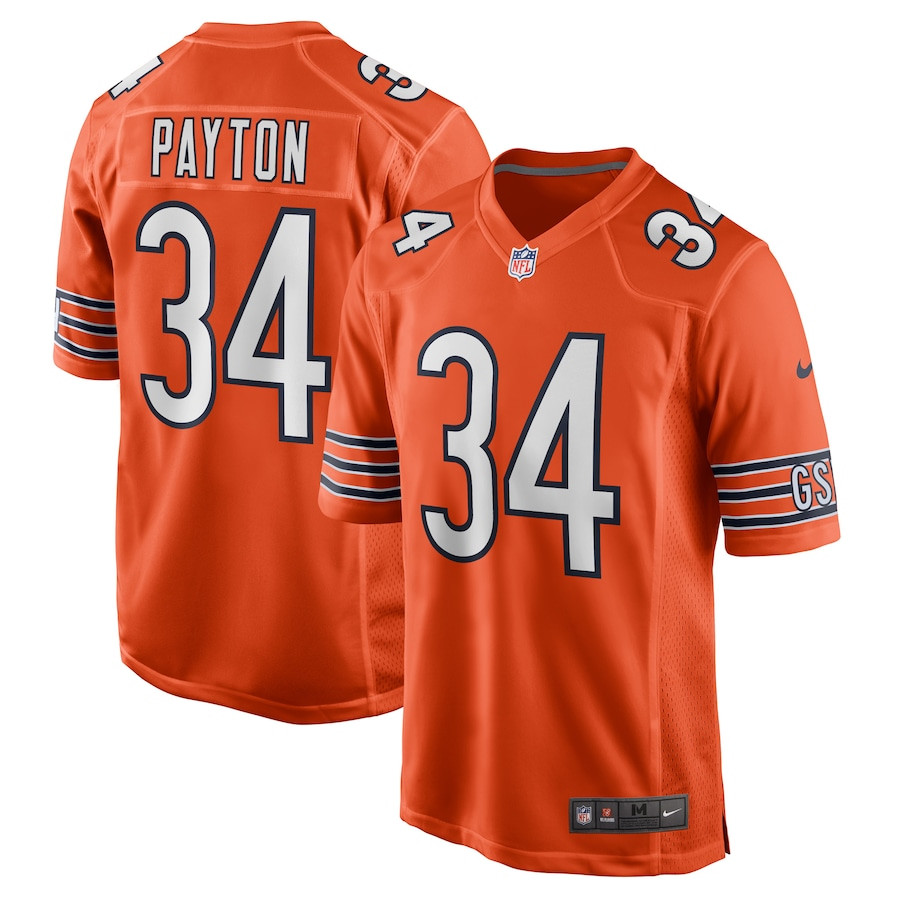 Walter Payton 34 Chicago Bears Men Retired Jersey - Orange JS4443 Saliibo