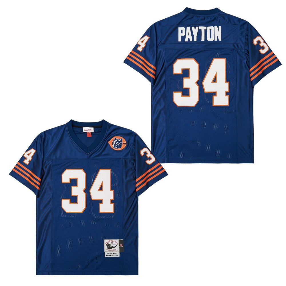 Walter Payton 34 Chicago Bears Retro Throwback Men Jersey - Navy JS5478 Saliibo