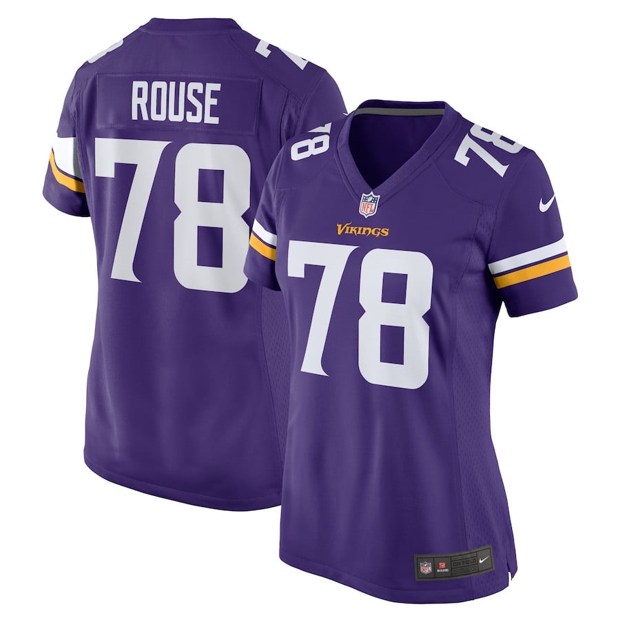 Walter Rouse 78 Minnesota Vikings Women's Game Jersey - Purple JS7118 Saliibo