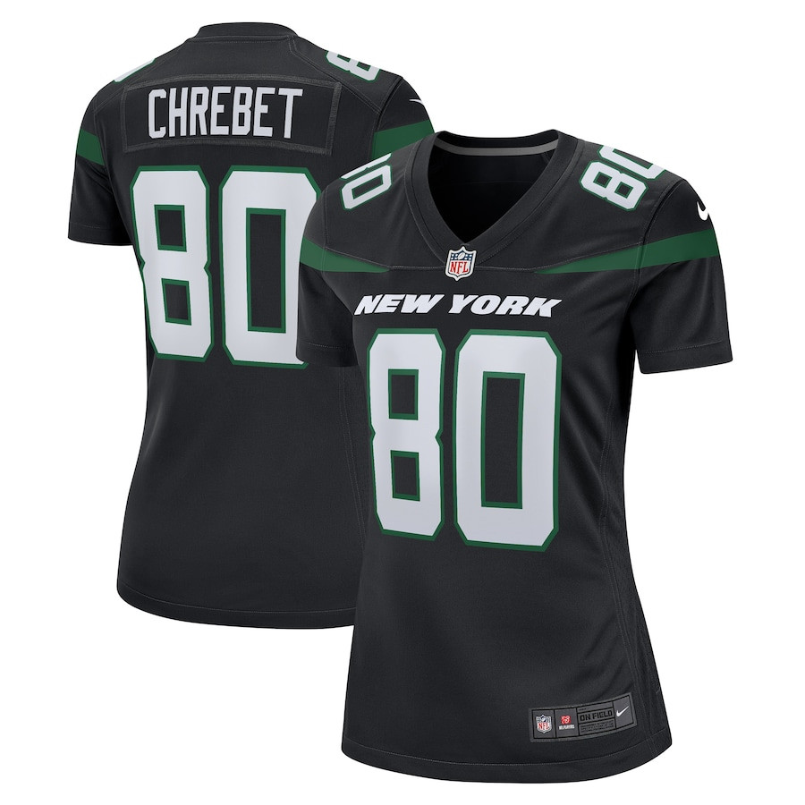 Wayne Chrebet 80 New York Jets Women Retired Jersey - Black JS7131 Saliibo