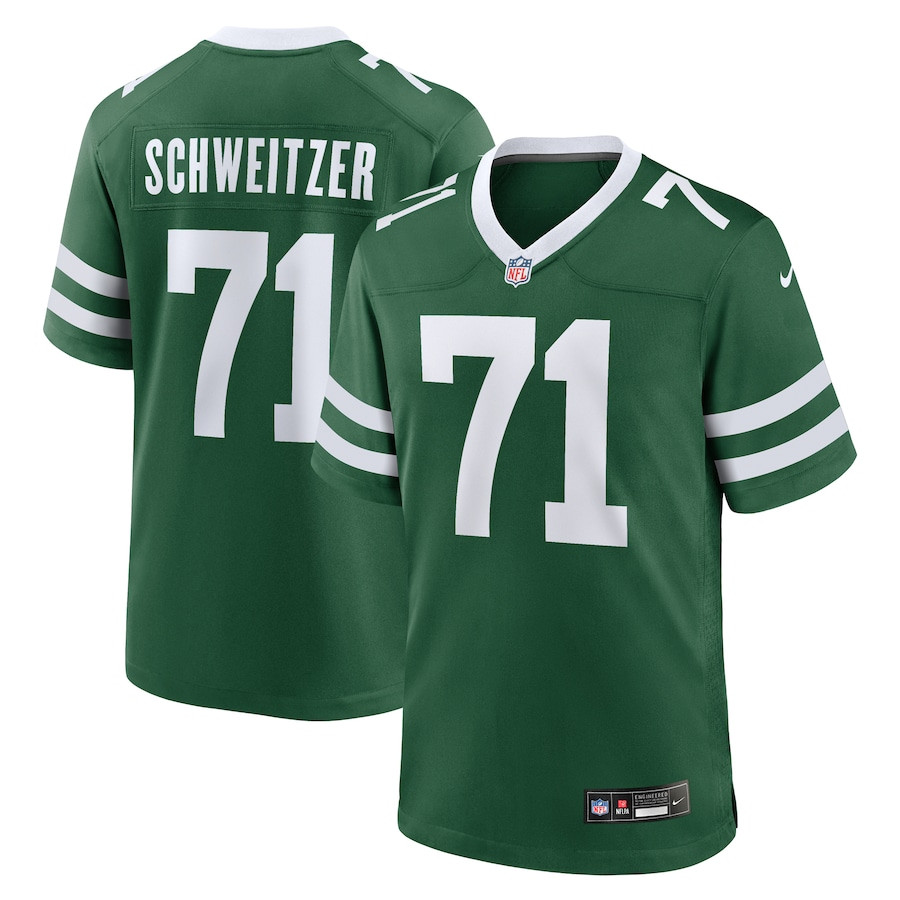 Wes Schweitzer 71 New York Jets Team Game Men Jersey - Legacy Green JS9165 Saliibo