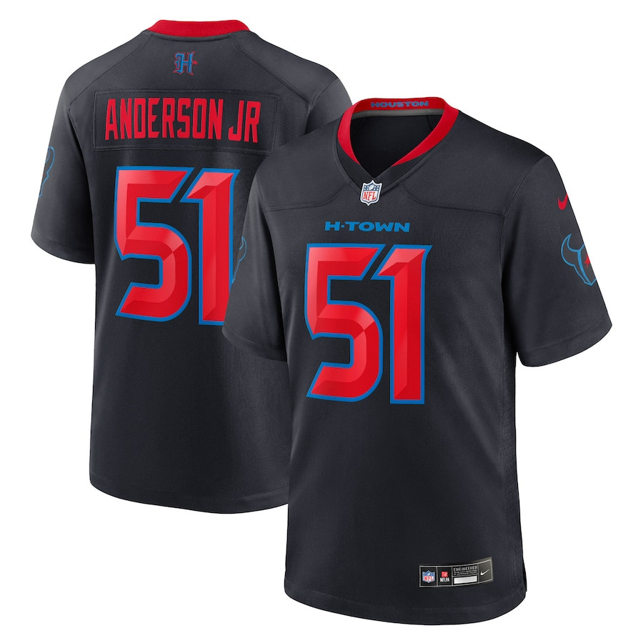 Will Anderson Jr. 51 Houston Texans 2nd Alternate Game Jersey - Men, Navy JS9084 Saliibo