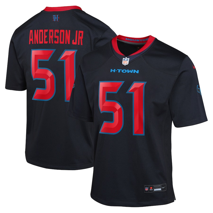 Will Anderson Jr. 51 Houston Texans Youth 2nd Alternate Game Jersey - Navy JS3728 Saliibo