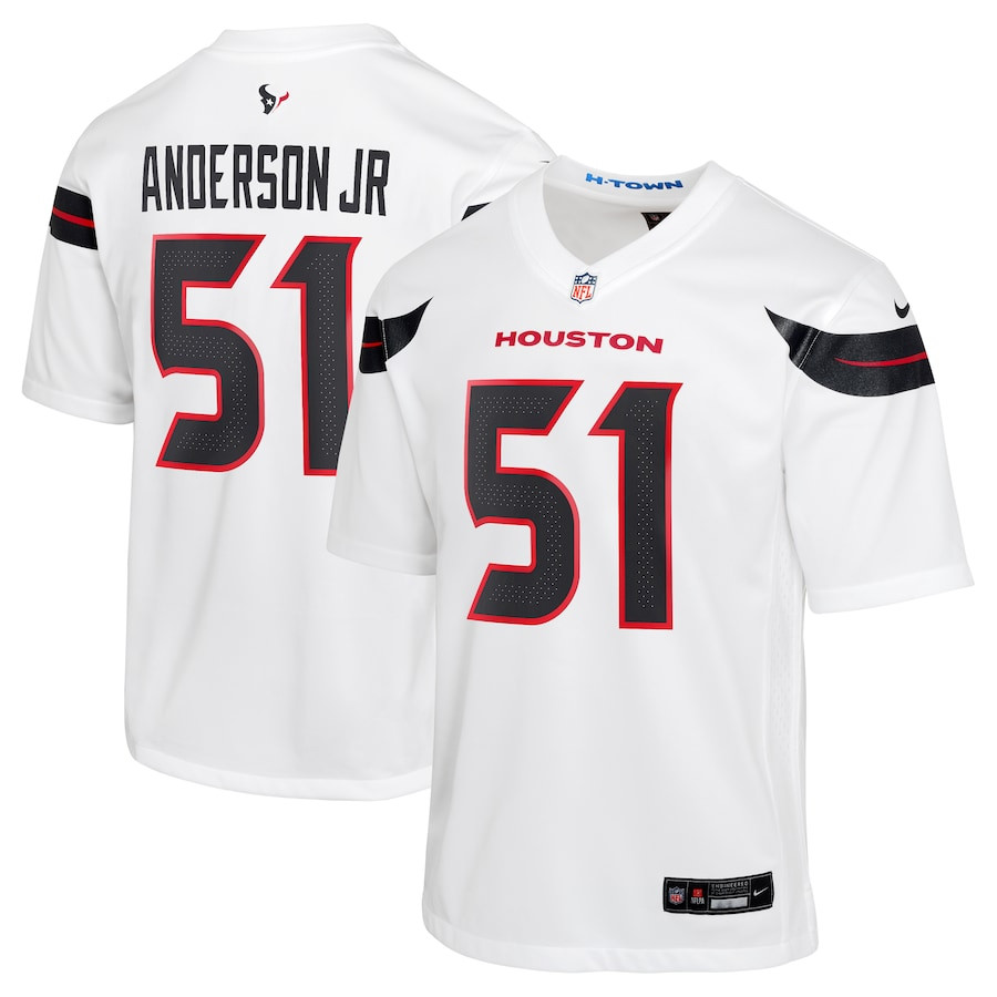 Will Anderson Jr. 51 Houston Texans Youth Game Jersey - White JS2017 Saliibo