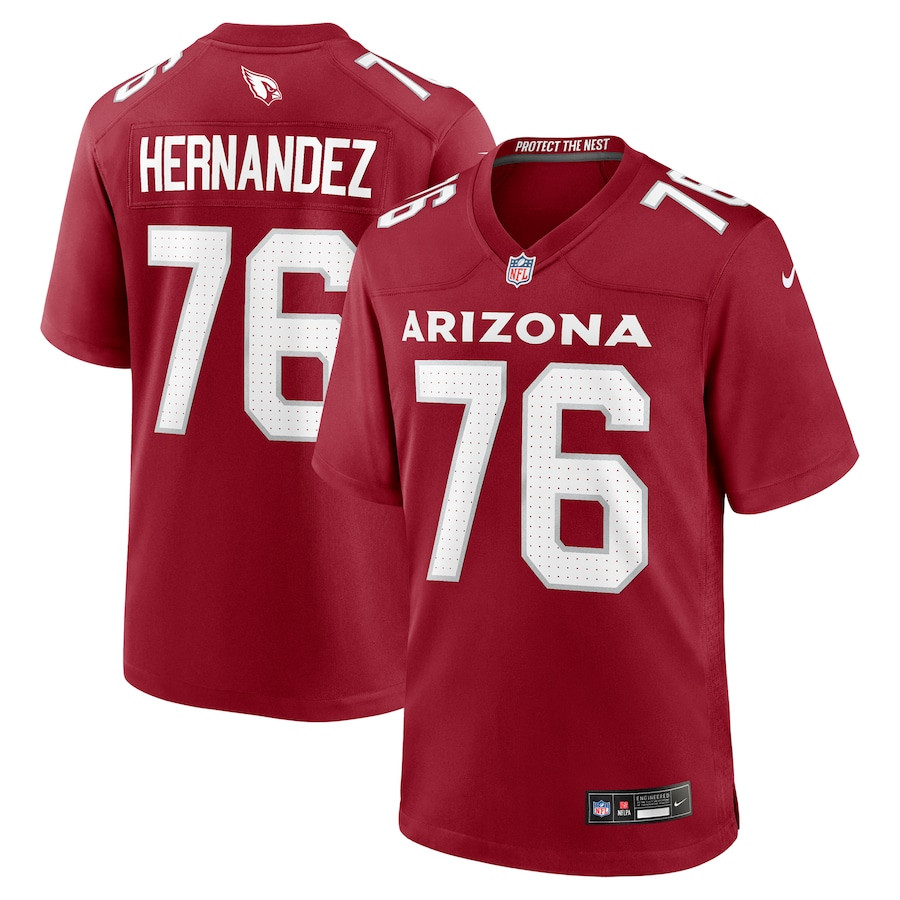Will Hernandez 76 Arizona Cardinals Team Game Men Jersey - Cardinal JS7084 Saliibo
